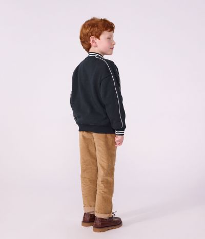 Veste teddy enfant en coton uni