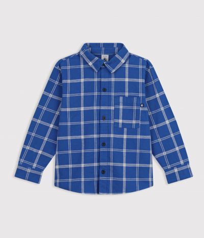 Chemise enfant en coton à carreaux