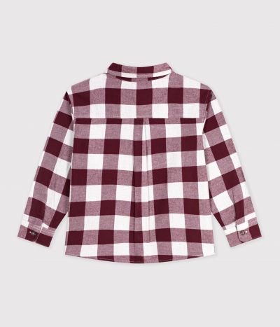 Chemise enfant en coton à carreaux