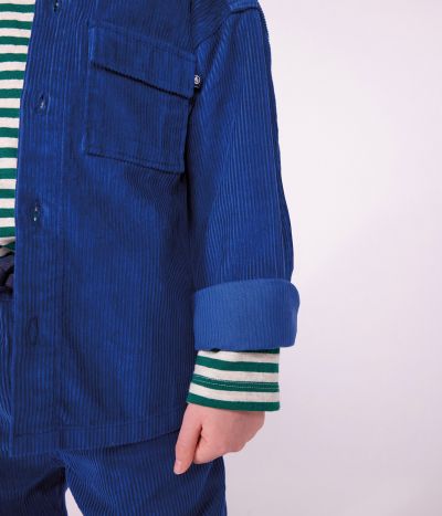 Chemise enfant en velours uni
