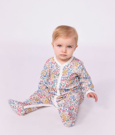 Pyjama bébé en tubique imprimé à fleurs