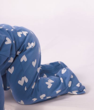 Pyjama bébé en molleton imprimé cœurs
