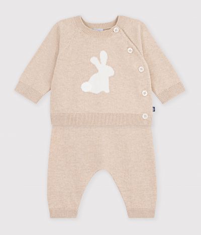 Ensemble bébé en tricot à motif