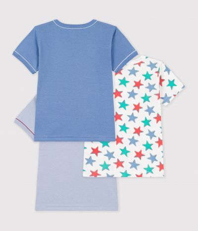 Lot de tee-shirts enfant en coton manches courtes imprimé étoiles
