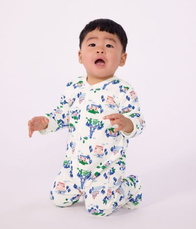 Pyjama bébé en molleton imprimé Paris