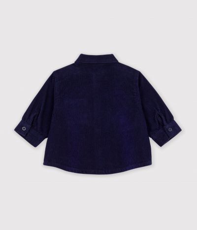 Chemise bébé en velours uni