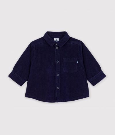 Chemise bébé en velours uni