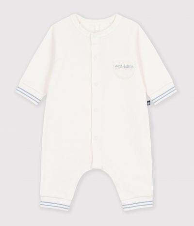 Combinaison bébé en coton uni