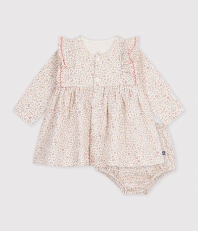 Robe bébé en coton imprimé à fleurs