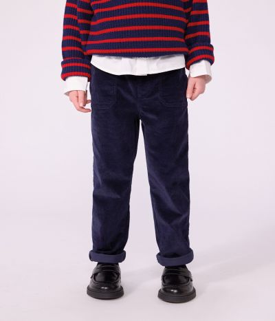 Pantalon droit enfant en velours