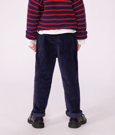 Pantalon droit enfant en velours