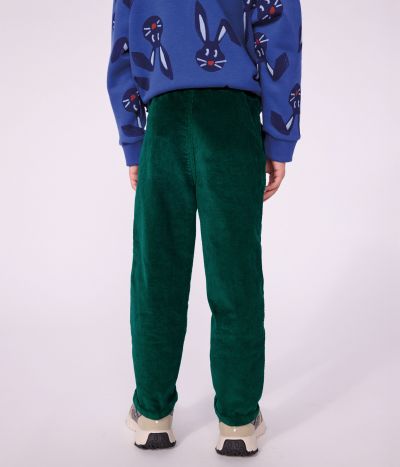 Pantalon droit enfant en velours