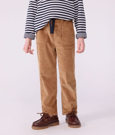 Pantalon droit enfant en velours