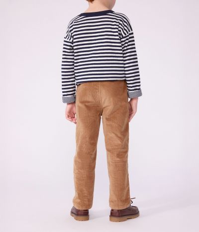 Pantalon droit enfant en velours