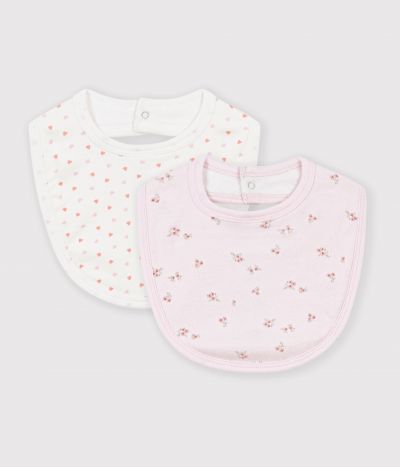 Lot de bavoirs bébé en coton imprimé à fleurs