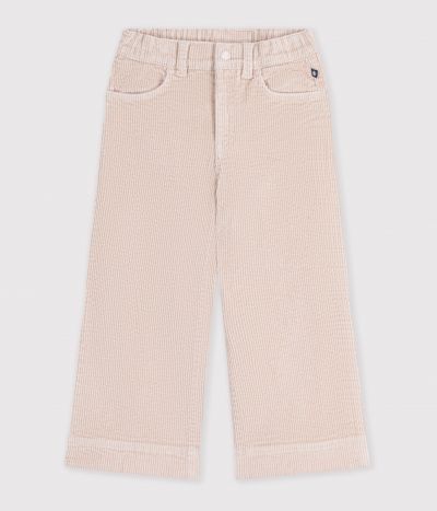 Pantalon wide leg enfant en velours