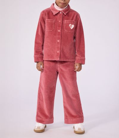 Pantalon wide leg enfant en velours