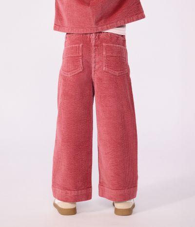 Pantalon wide leg enfant en velours