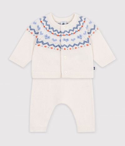 Ensemble bébé en tricot à motif jacquard