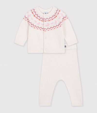 Ensemble bébé en tricot à motif jacquard