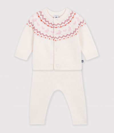 Ensemble bébé en tricot à motif jacquard