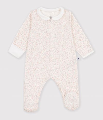 Pyjama bébé en coton imprimé à fleurs