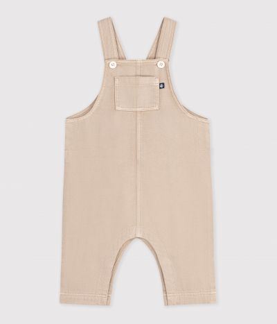 Salopette bébé en serge jambes longues unie