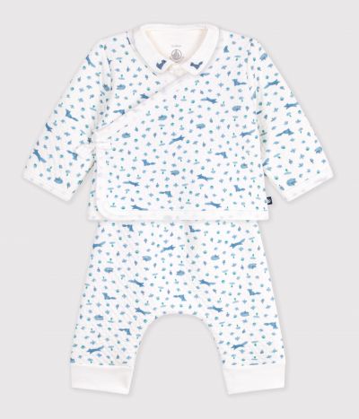 Ensemble bébé en coton à col imprimé renard