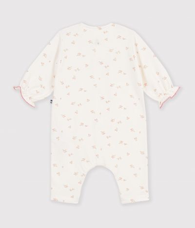 Combinaison bébé en coton à volants imprimée à fleurs
