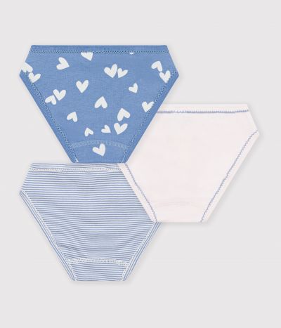 Lot de culottes enfant en coton à cœurs