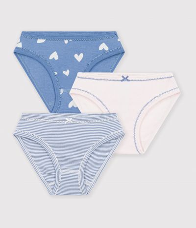 Lot de culottes enfant en coton à cœurs