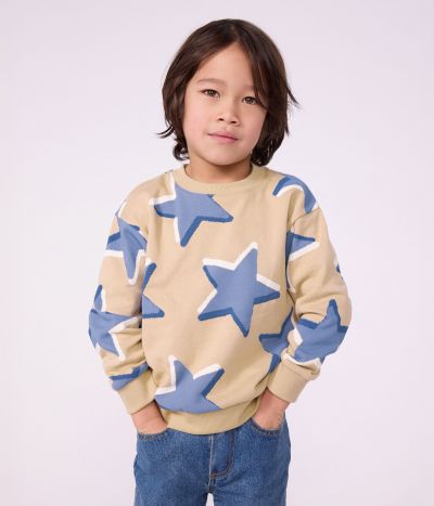 Sweatshirt enfant en coton imprimé étoiles