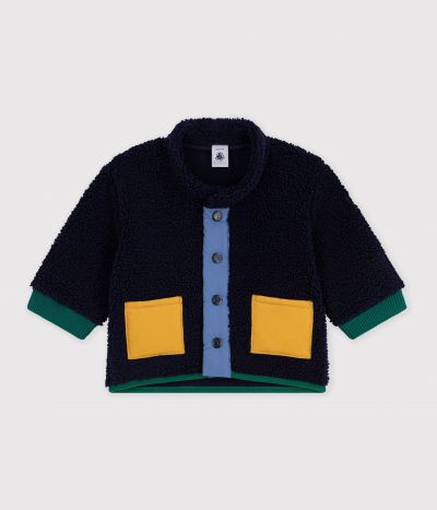 Manteau bébé ouatiné en sherpa unie