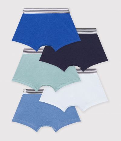 Lot de boxers enfant en coton uni