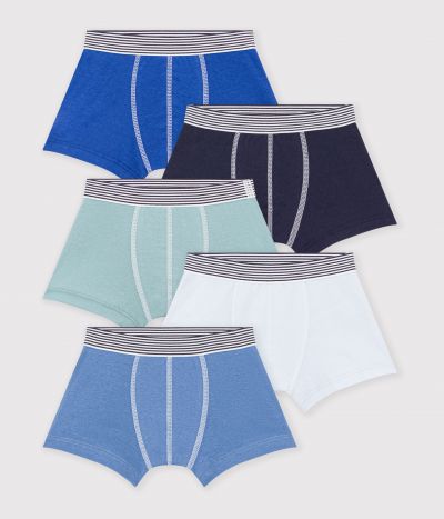 Lot de boxers enfant en coton uni