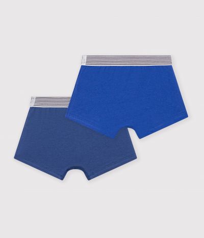 Lot de boxers enfant en coton et élasthanne uni