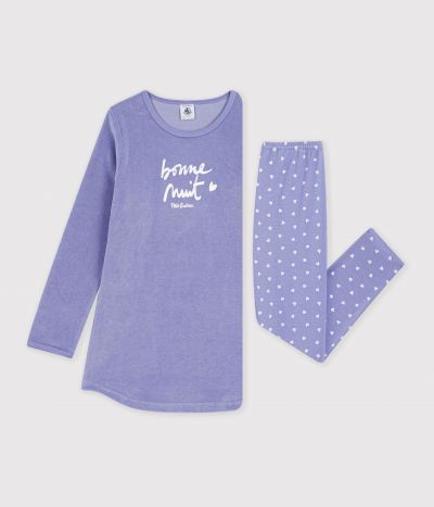 Chemise de nuit et legging enfant en velours