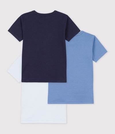 Lot de tee-shirts enfant en coton manches courtes unis