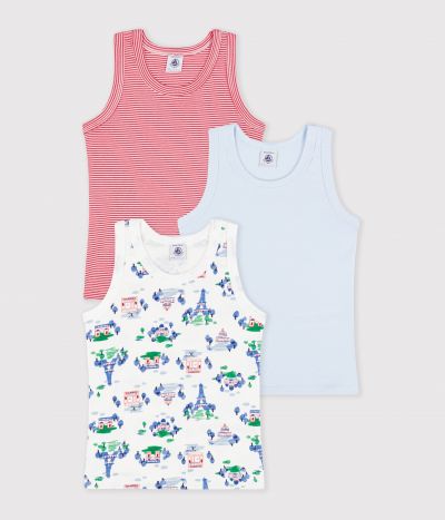 Lot de débardeurs enfant en coton imprimé Paris