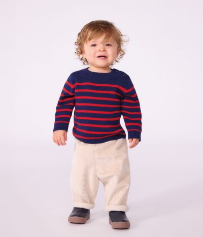 Pantalon bébé en velours uni
