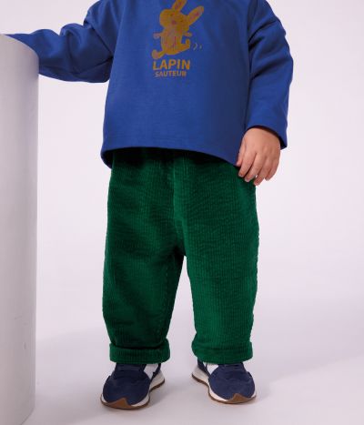 Pantalon bébé en velours uni