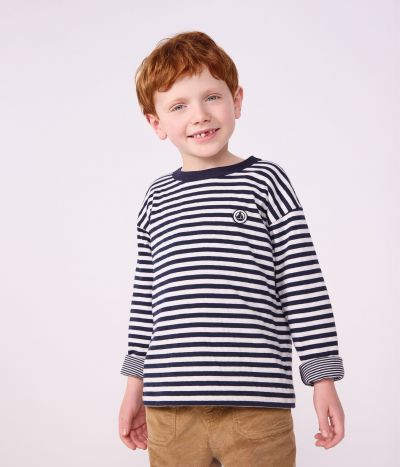 Tee-shirt enfant manches longues à rayures