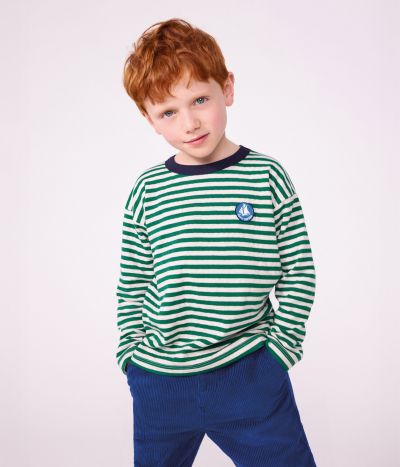 Tee-shirt enfant manches longues à rayures