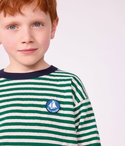 Tee-shirt enfant manches longues à rayures