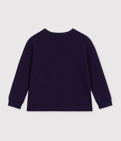 Tee-shirt enfant manches longues en coton uni