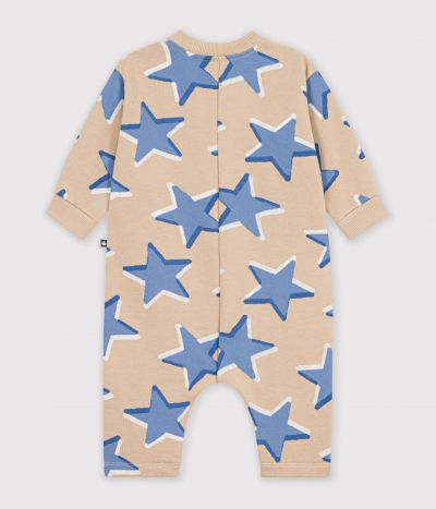 Combinaison longue bébé en coton imprimé étoiles