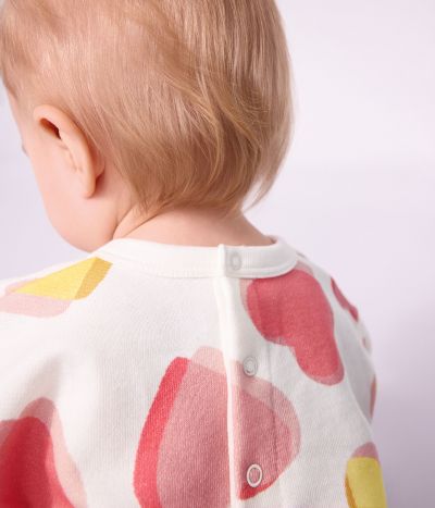 Sweatshirt bébé en coton imprimé cœurs
