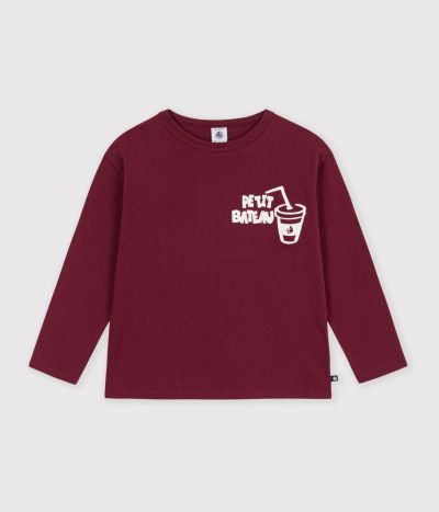 Tee-shirt enfant manches longues à motif