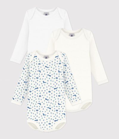 Lot de bodies manches longues en coton imprimé renard bébé
