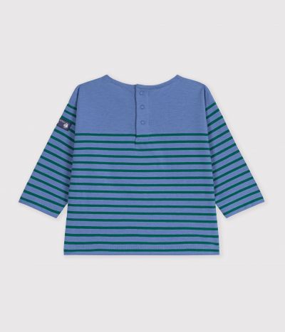 Tee-shirt bébé en coton manches longues à rayures